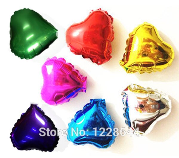 5 inch hart folie ballonnen 7 kleuren keuze Bruiloft decoratie feestartikelen klassieke speelgoed 70 stks/partij