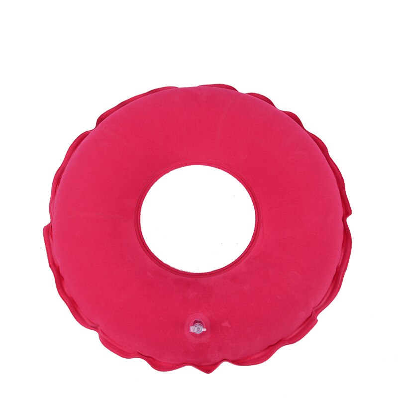 Massage Kussen Lucht Opblaasbare Zitkussen Met Warmte Verzegeld Bouw Rolstoel/Home/Office Seat Pad Bolster Cojines Kussen: Rose red round