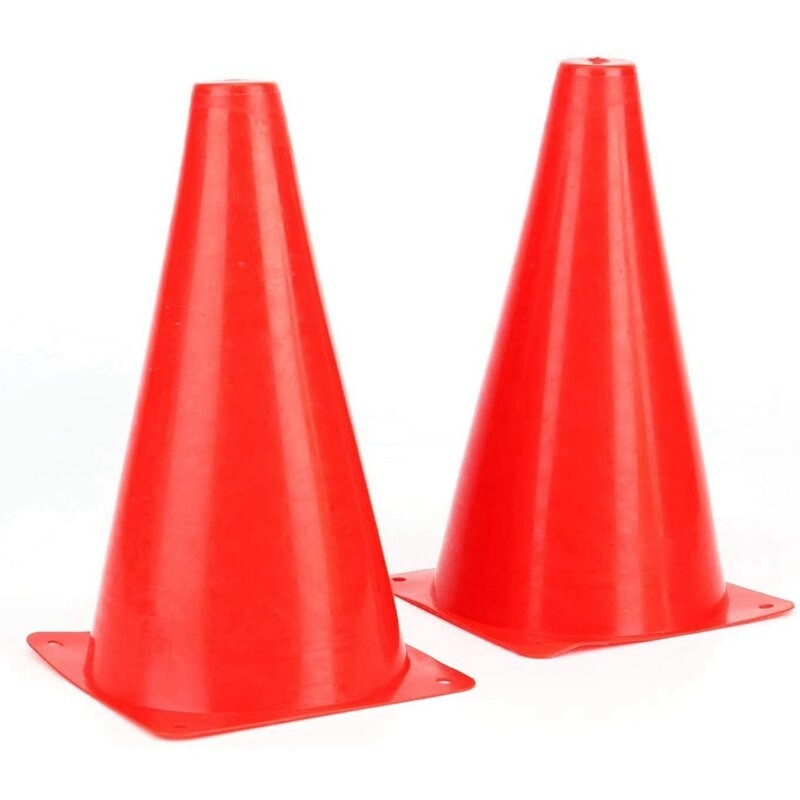 10 pcs football training marker buckets, 9in/23cm agility marker cones for skateboarding, football and outdoor activities