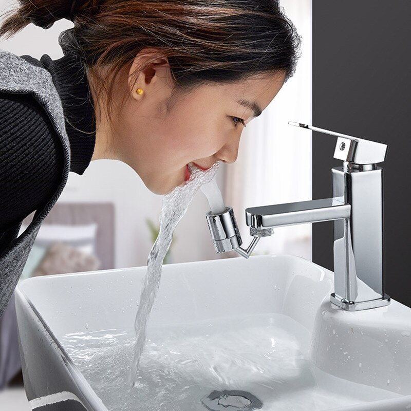 Universal Splash Filter Faucet 720 Degree Swivel Faucet Spray Head Rotatable Kitchen Bathroom Water Saving Tap Nozzle Sprayer