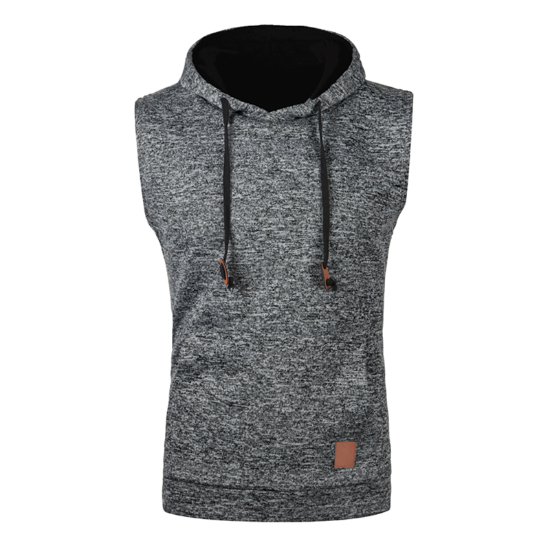 Heren mouwloze hoodies mode casual hooded sweatshirt heren bodybuilding tanktop sportief shirt vest vest gym