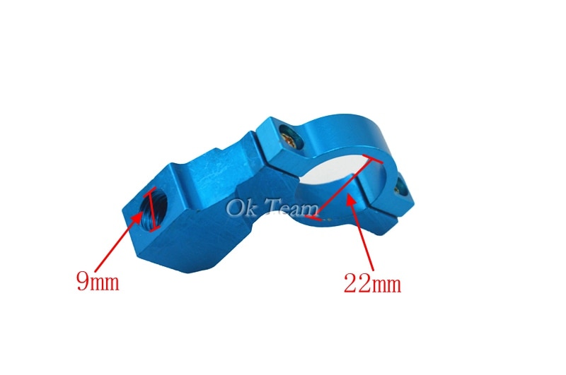 2 Stuks Universele Motorcycle Bike Atv Achteruitkijkspiegel Bracket Mount Adapter Houder Klem Schroef Cnc Aluminium 22Mm 7/8 "Stuur