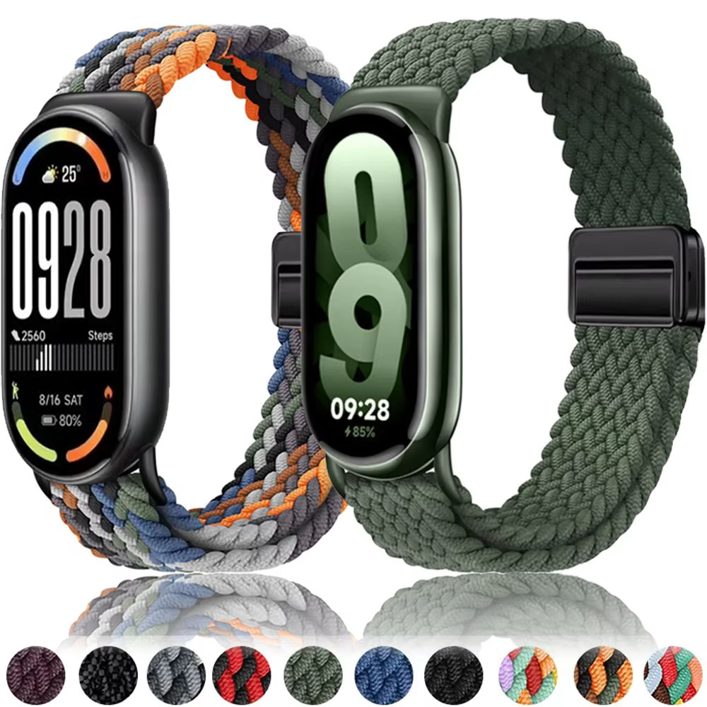 Nylon Strap for Xiaomi Mi Band 9/8 Breathable Sports Wristband Accessories for Mi Band 10 9 NFC Replace Watchband