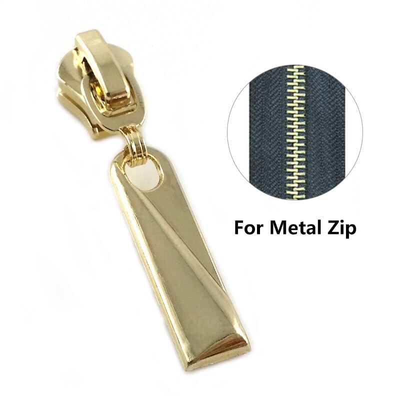 Jas Zip Hoofd Diy Rits Sliders Metalen/Nylon/Hars Ritsen Reparatie Kit Jas Kleding Naaien Accessoires: 01