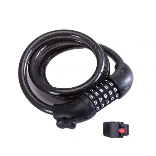 High Security Anti-Diefstal 5 Cijfercombinatie Staaldraad Bike Motor Code Lock Motorcycle Accessoires Exterieur Gespaard Onderdelen: Black