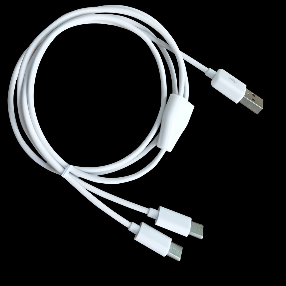 1 meter 3ft 2 in 1 USB type C lader kabel dual usb type c lading kabel