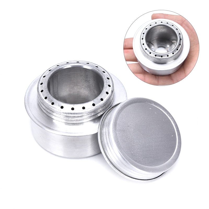 Estufa de Alcohol para exteriores, hornillo de aleación de aluminio, utensilios de cocina para acampar, soporte para estufa de pesca
