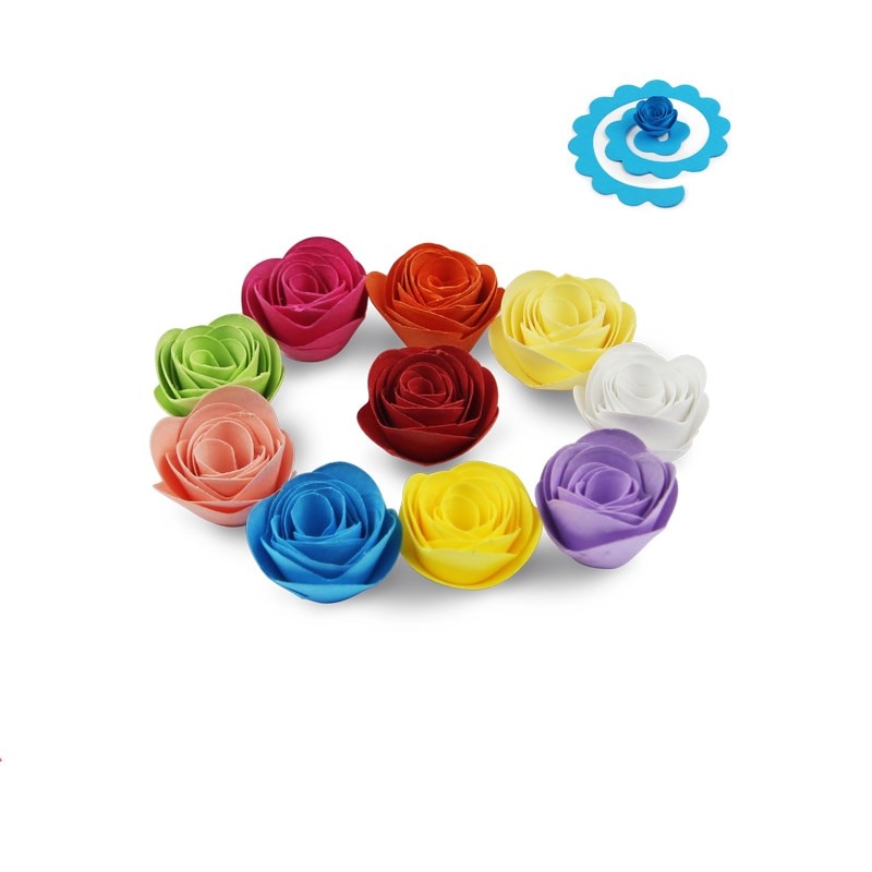 30pcs Multi Size Rose Flower Quilling strisce di carta Craft Make Paper Flowers Kit per Scrapbooking Quilling Paper Set