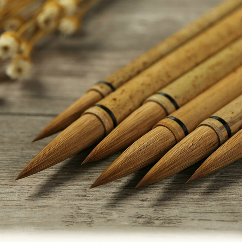 Kinesisk kalligrafi børste pen ulv hår kinesisk maleri børste væsel hår traditionel håndlavet huzhou kalligrafi skrivebørste
