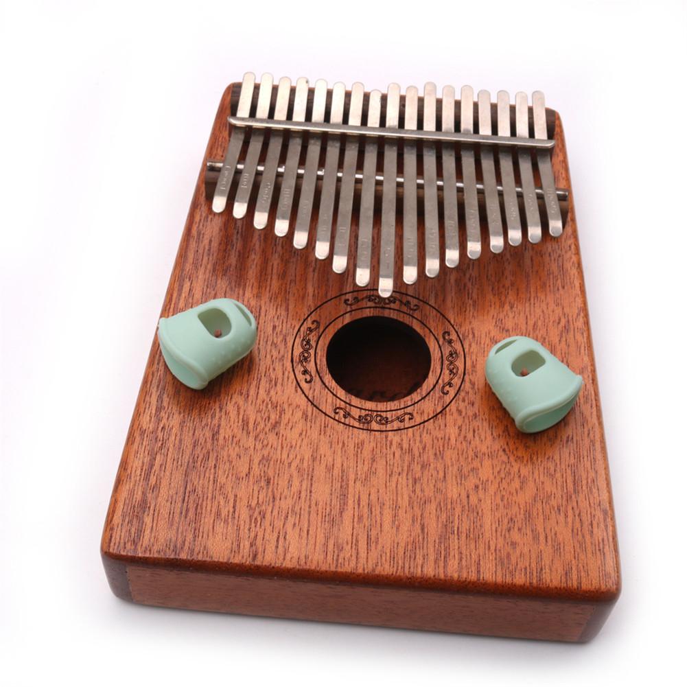 1 Pair Kalimba Guitar Thumb Finger Picks Protector Silica Gel Finger Cots Fingertip Nail Protection Cover