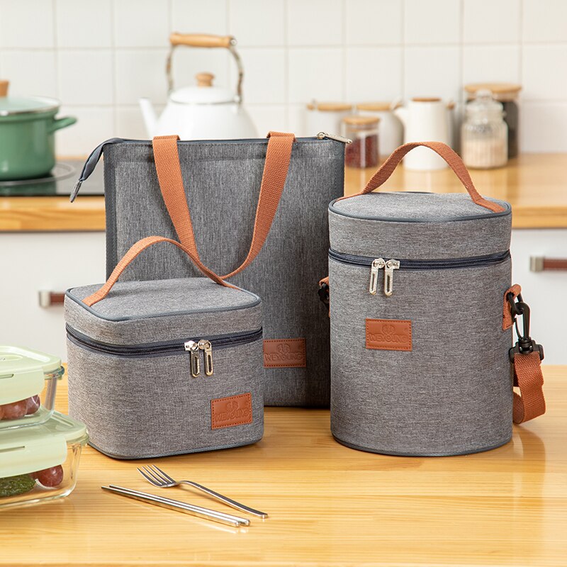 Tote Familie Reise Picknick Trinken Obst Lebensmittel Frische Thermische Isolierte Frauen Männer Kühler Bento Lunch Box Tasche