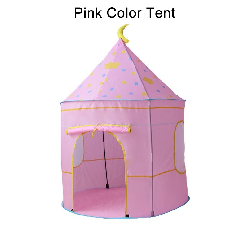 Kids Tent Binnen Buiten Speelhuis Draagbare Prinses Kasteel Oceaan Ballenbad Kinderen Verjaardag Christmas Baby Room Decor: pink tent