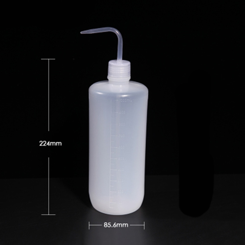 2 Stks/partij 1000 Ml Transparante Plastic Knijpfles Tattoo Wash Fles Container Lab Supplies