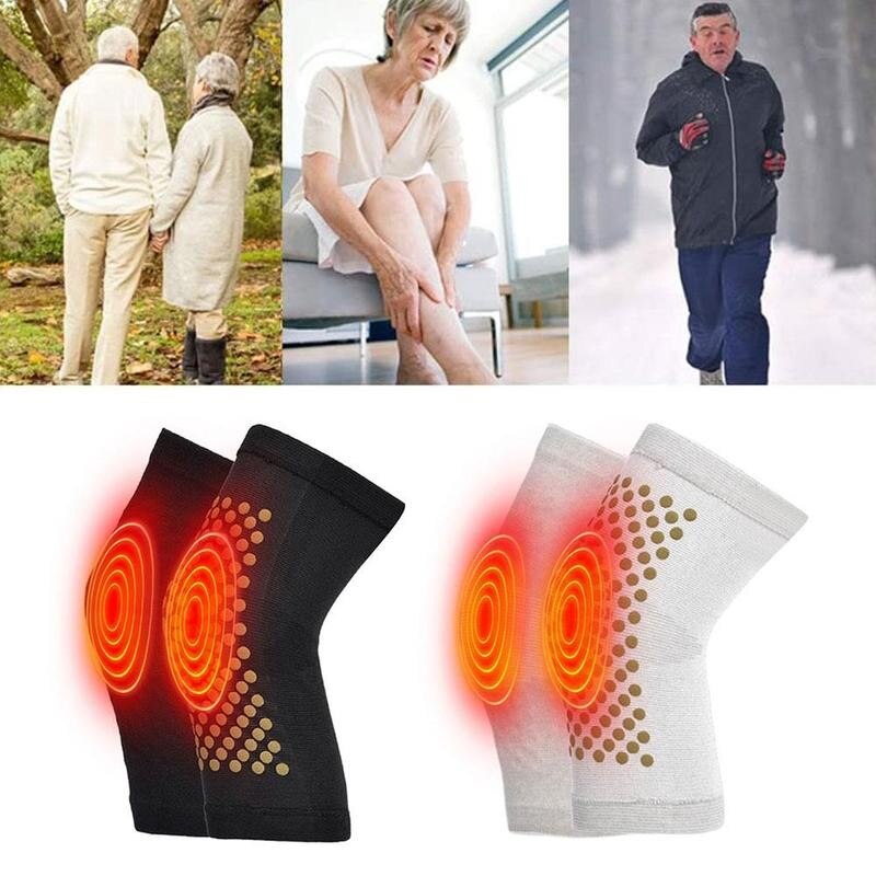 1 Pair Riscaldamento Autonomo Ginocchiere Artrite Brace Supporto Rotula del Ginocchio Maniche Pastiglie Terapia Magnetica Ginocchiera Sollievo Dal Dolore