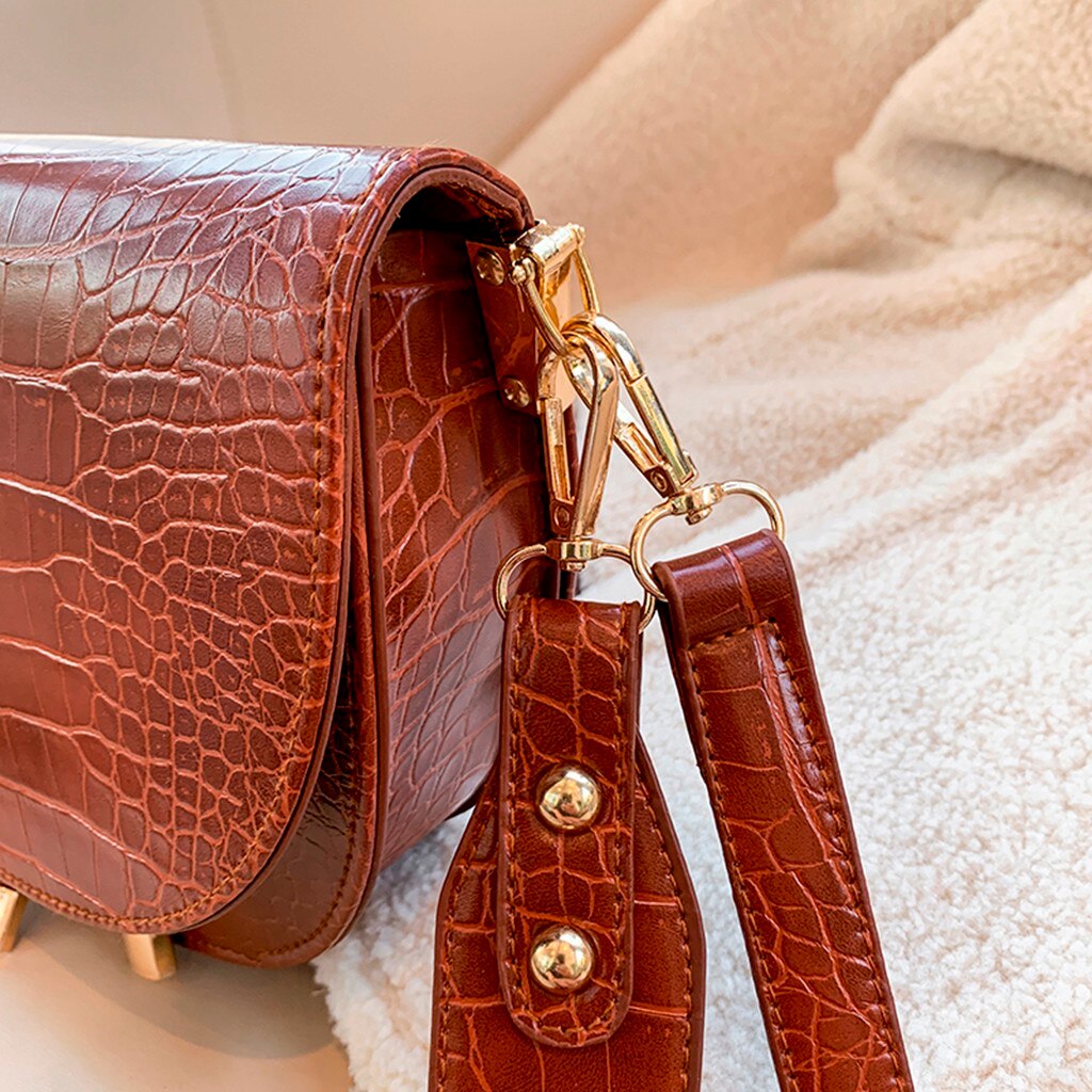 Ladies Handbags Ladies Crocodile Leather Waist Bag Casual All-match Simple Shoulder Messenger Bag