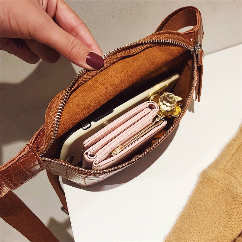 estilo bolsos para mujer Lady viaje cintura bolsa de cinturón bolsa de cadera 4 colores sólidos