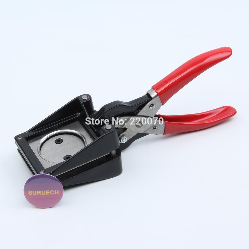 Hand Held Manual Round 20mm (Actual Cutting Size 32MM) Paper Graphic Punch Die Cutter for Pro Button Maker
