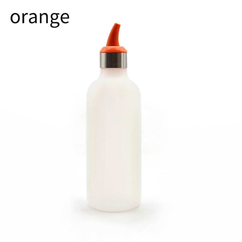 Botellas portátiles de plástico para condimentos, botellas de aceite vinagre, kétchup, herramientas de cocina para barbacoa, dispensador de utensilios de cocina: Naranja