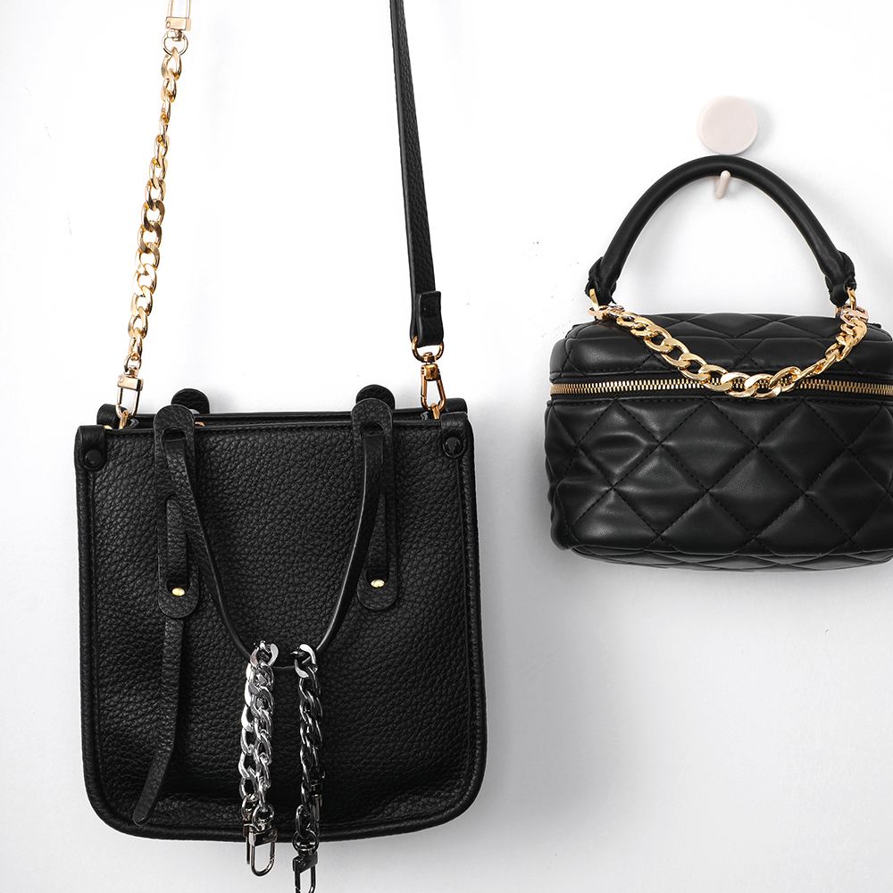 EquiBag-Accessoires de sangle JOBag, rallonge de 20cm, métal JOSolid, document DIY JOstrong or argent noir environnement