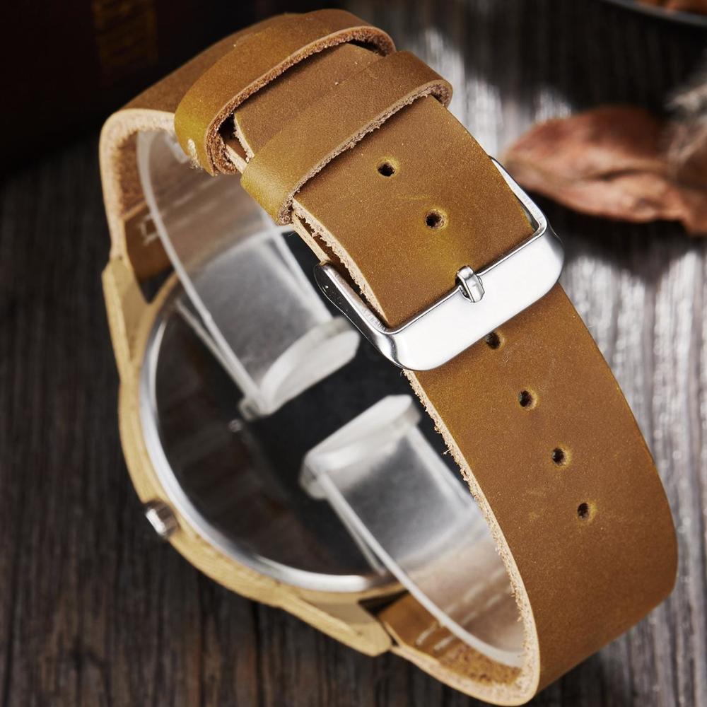 Træ ure kvinder mænd kvarts armbåndsure afslappet træfarvet læderrem ur reloj mujer kvinders ur montre homme