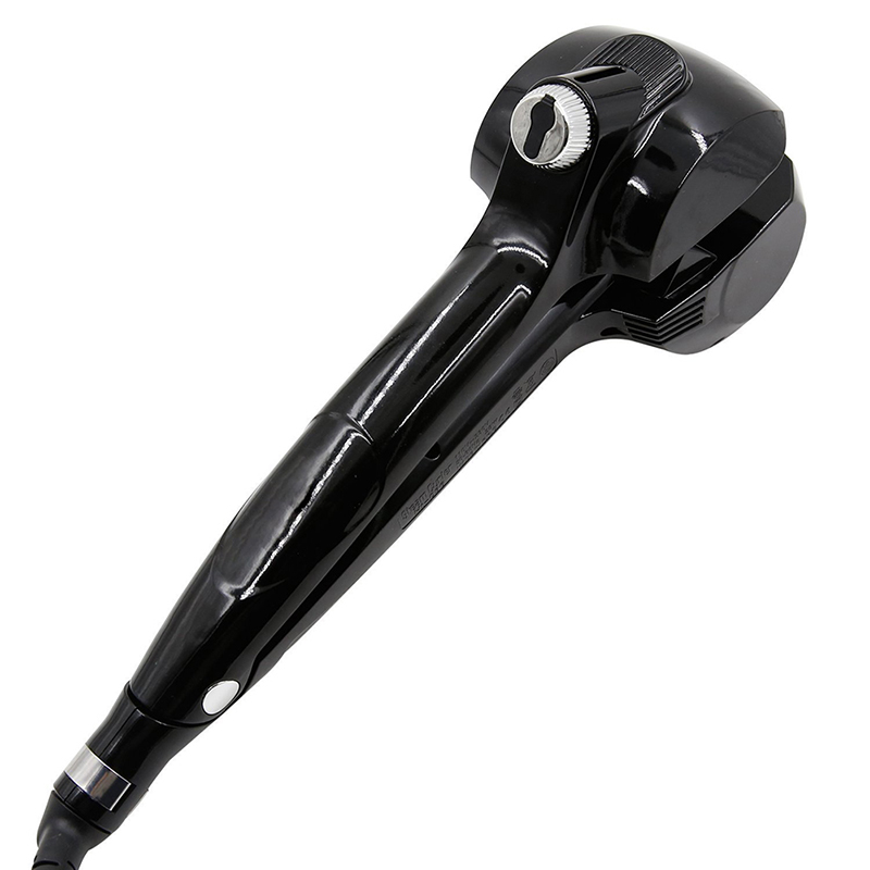 Automatische haarstoom krultang keramische krultang salon roterende styling stoomapparaat spray krul spiraal spray krultang: Zwart / Eu