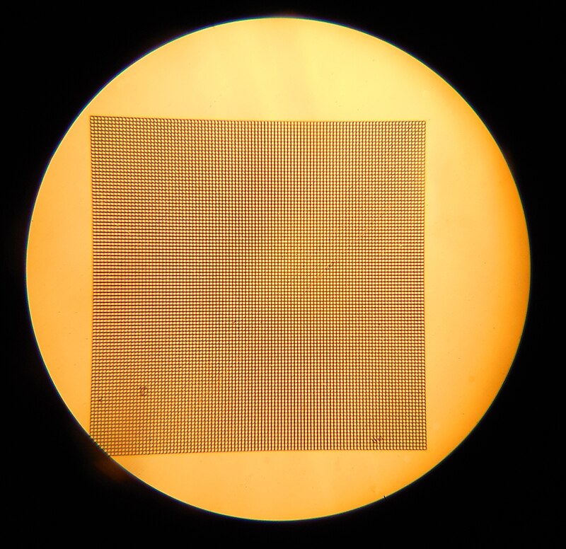 Microscope Eyepiece Lens Micrometer Calibration Slide With GRID reticle 0.01mm dust dispersion Calculate Area