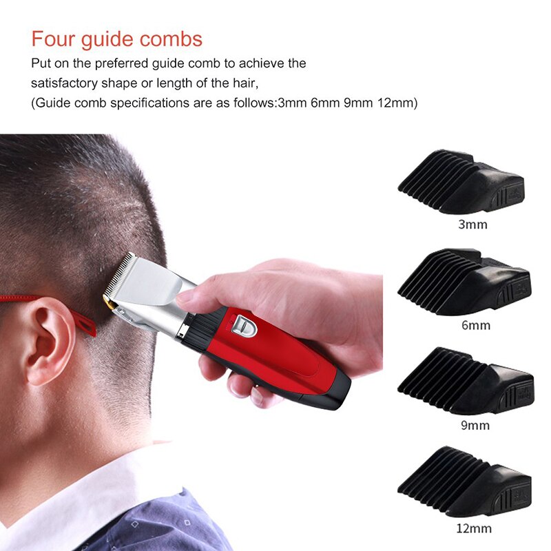 Tondeuse voor #39 , kappers tondeuse, elektrische tondeuse voor heren, oplaadbare ingebouwde kam, draadloze tondeuse