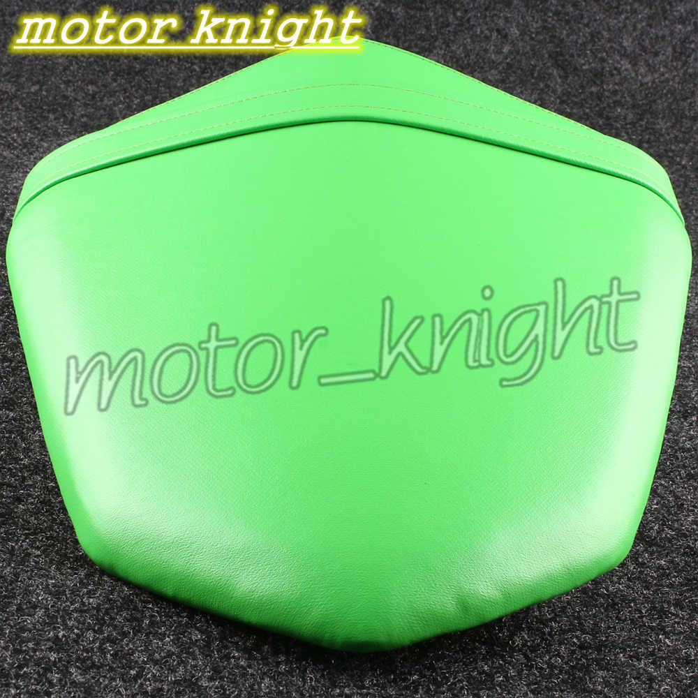Asiento trasero de cuero para pasajero, cojín suave, compatible con KAWASAKI Z800 13-16, color verde