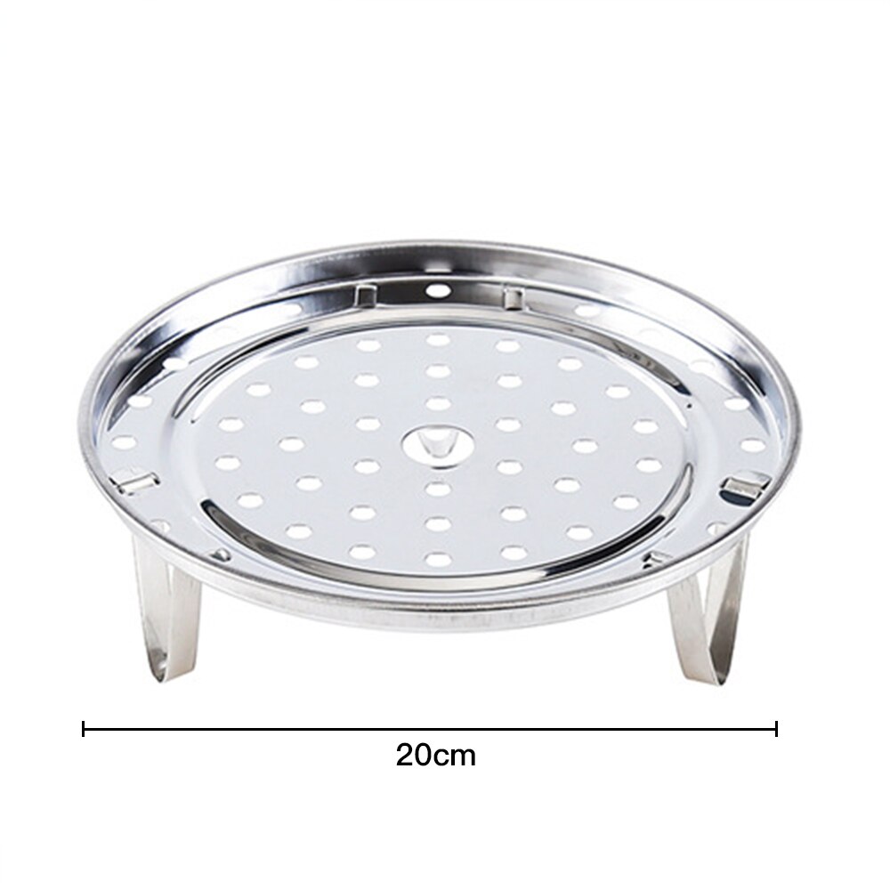 Multifunktions steamer hylde køkkengrej rustfrit stål gryde dampende bakke stativ husholdning holdbar damper rack til køkken: 20cm