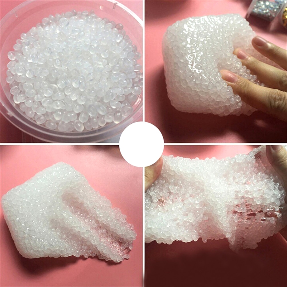 1pc Bianco di Schiuma Chiaro Soffici Slime FAI DA TE di Cristallo Pasta Antistress Fanghi Giocattolo Chicchi di Riso Plastilina Modellazione di Argilla Per Il Capretto giocattolo