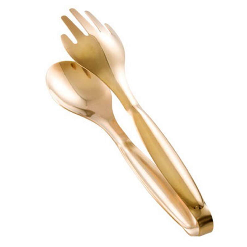 Edelstahl Lebensmittel Zange Gold Küche Utensilien Buffet Kochen Werkzeuge BBQ Clips Brot Steak Tong