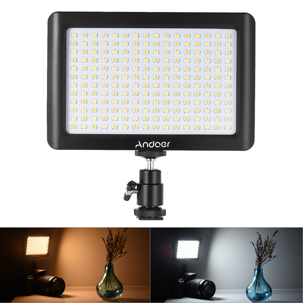 Andoer Mini Studio Video Fotografie Led Light Panel Lamp 3200K/6000K 192 Pcs Kralen Voor Canon Nikon dslr Camera Dv Camcorder