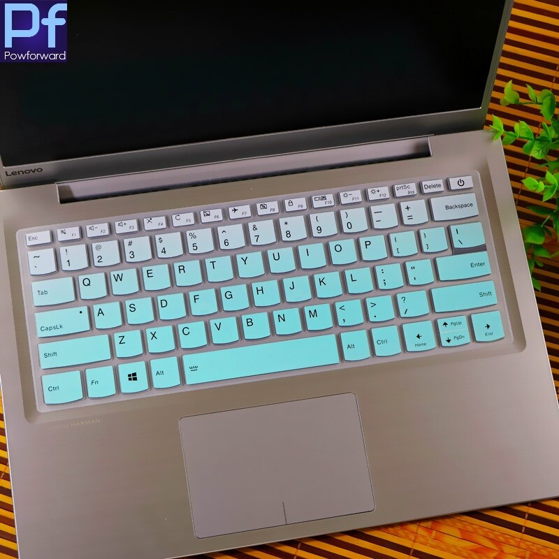 Laptop Keyboard Cover Skin Protector for Lenovo Ideapad S340 14" - Ultra-thin Silicone, Waterproof, Dustproof: Fade Mint