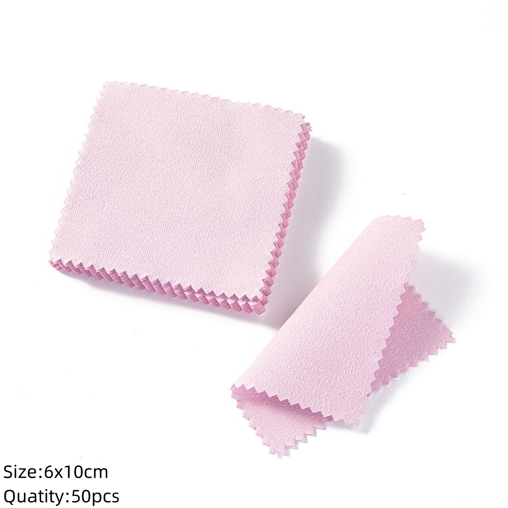 Paño limpiador de esmalte plateado, toallita suave y limpia, paño de limpieza, herramienta de joyería, suministros de fabricación, servilletas, accesorios de limpieza, 10/50 Uds.: Beige