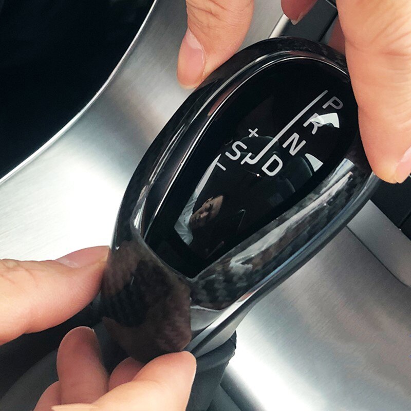 per Volvo XC60 V40 V60 S60 S80 2013-2018 in Fibra di Carbonio Pomello Del Cambio Della Copertura ordinare Accessori per Interni auto