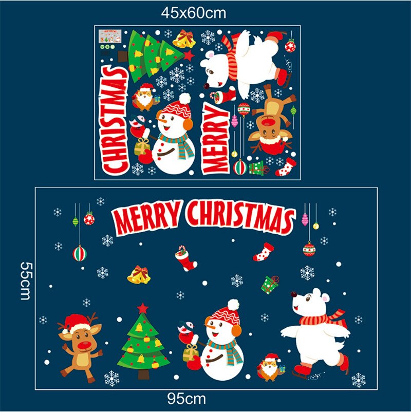 Christmas Vinyl Window Wall Stickers Decal Snowman Removable Home Room Decor: 2