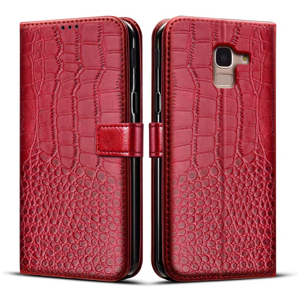 Voor telefoonhoesje samsung galaxy  j6 zachte siliconen hoes voor protector fundas samsung  j6 plus  j600f j610f capas cover coque: J6 plus 2018 / Rood