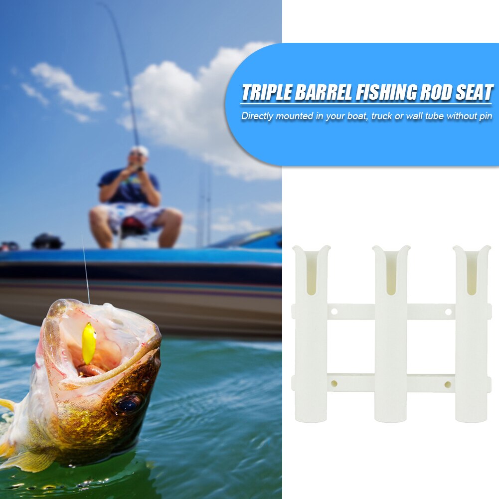 Vertical Fishing Rod Storage Holder Outdoor Fishing 3-Link Pole Mount Compression Resistance Bracket Rack for Boat