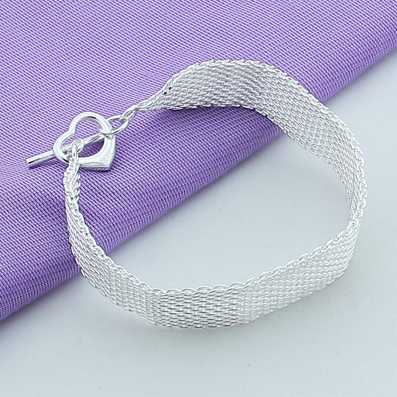 Aankomst Zilver 925 Armband Kleine Liefde Hart Knop Armband Voor Vrouwen Meisje Mode-sieraden