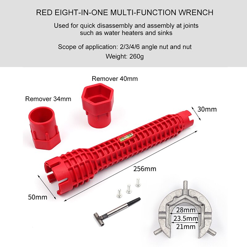 Bathroom wrench faucet installation tool multifunctional household plumbing kitchen faucet repair and removal tool