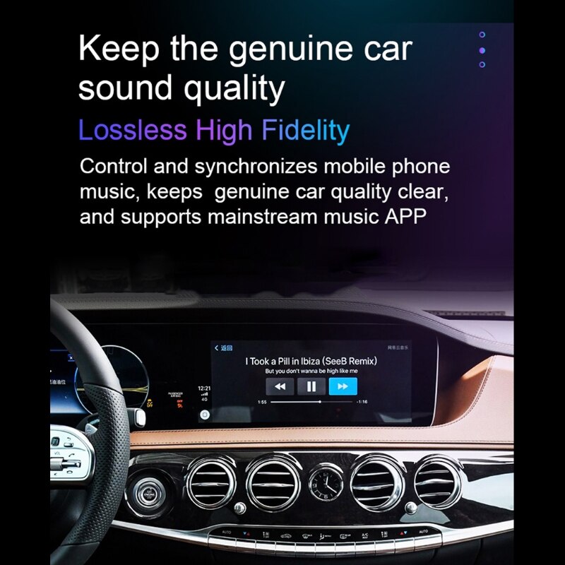 Car radios CarPlay Box Voice Control Wireless bluetooth Smart Link USB Dongle with Mic Input Car Navigation Multimedia Player