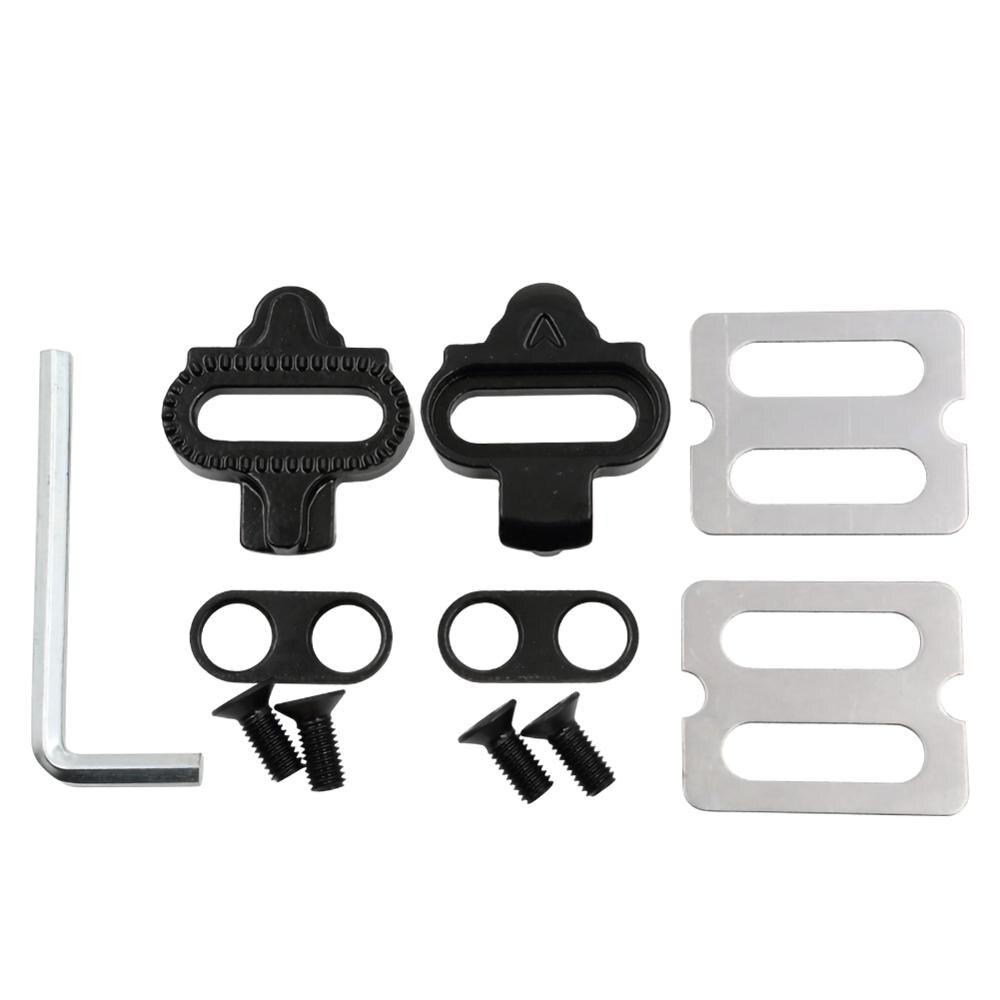 Mountain Bicycle Pedals Cleat Biking MTB Bike Cleat Set Clip-in Clips Kit W/Hardware Nuts Cleats SPD Pedals Plate Bicycle