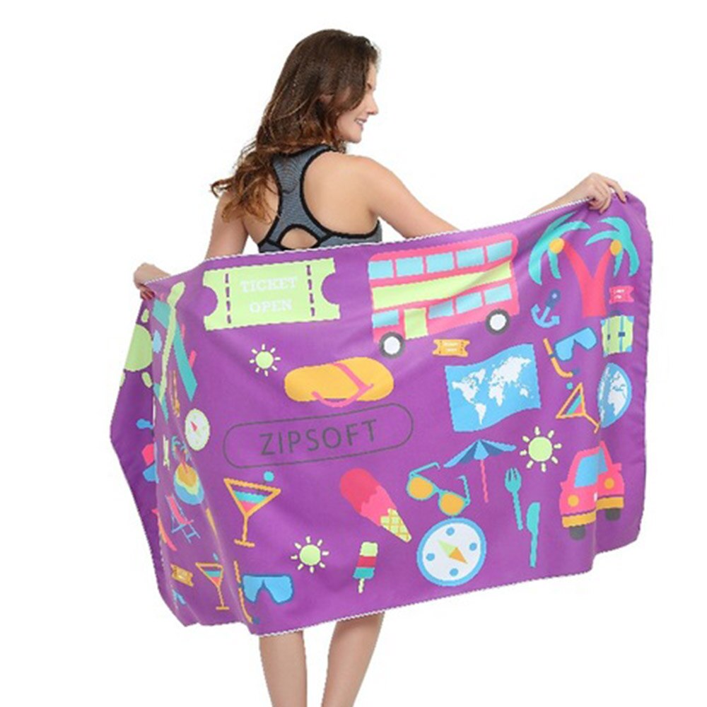 Zipsoft merke gym håndkle 75 x 135cm sportsbad strand mikrofiber stoffer teppe fotturer camping svømming reise: Xmp / 80 x 160cm