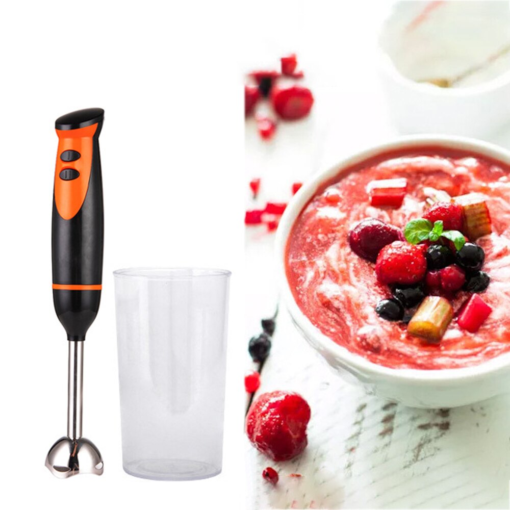 Hand Blender 4-in-1 Hand Stick Blender Stainless Steel 500ml Mixing Beaker 330ml Food Processor Whisk Attachment Smoothies