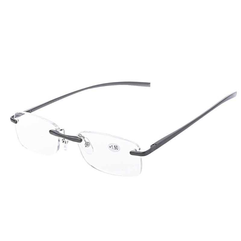 Aluminiummetallagfri læseleglas presbyopisk brilleglas harpiks  +1.0 ~ +3.5 f3md