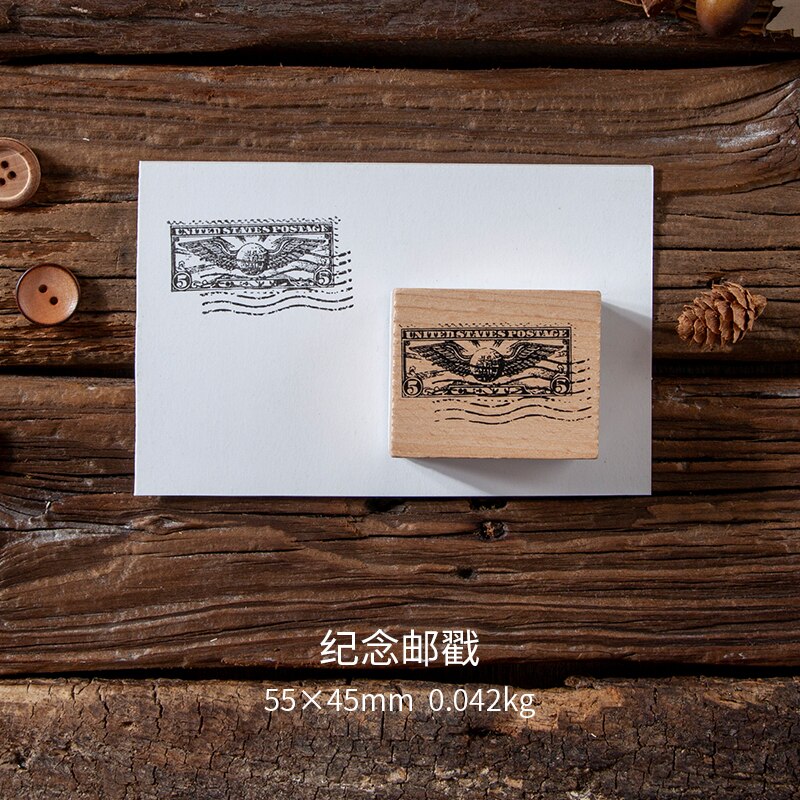 Antique Postmark Wood Seal Bullet Journal Rubber Stamps for Scrapbooking Cards Decoration Embossing Craft standard stamp: 10