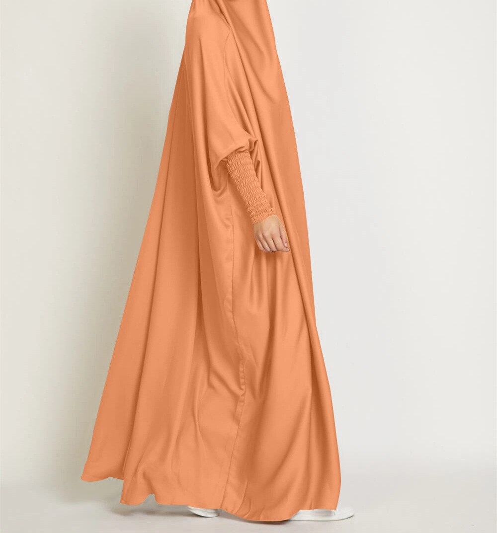 Jilbab – robe de prière en Satin, tenue une pièce élégante, 10 couleurs,