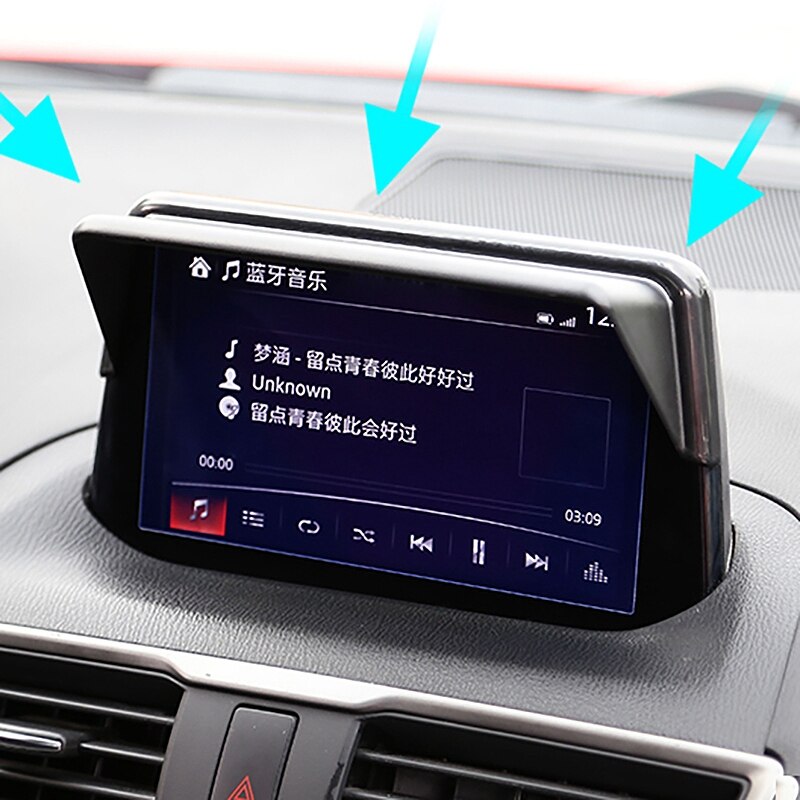 for Mazda 3 Cx-3 Mx-5 Vehicle Navigator Sunshade Visor Gps Navigation Sun Hood Anti Reflective Block