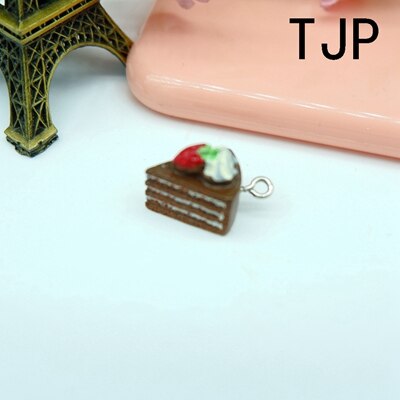 Kawaii Erdbeere Kuchen Croissants Reize Anhänger für DIY dekoration armbänder halskette ohrring schlüssel kette Schmuck Machen: 3