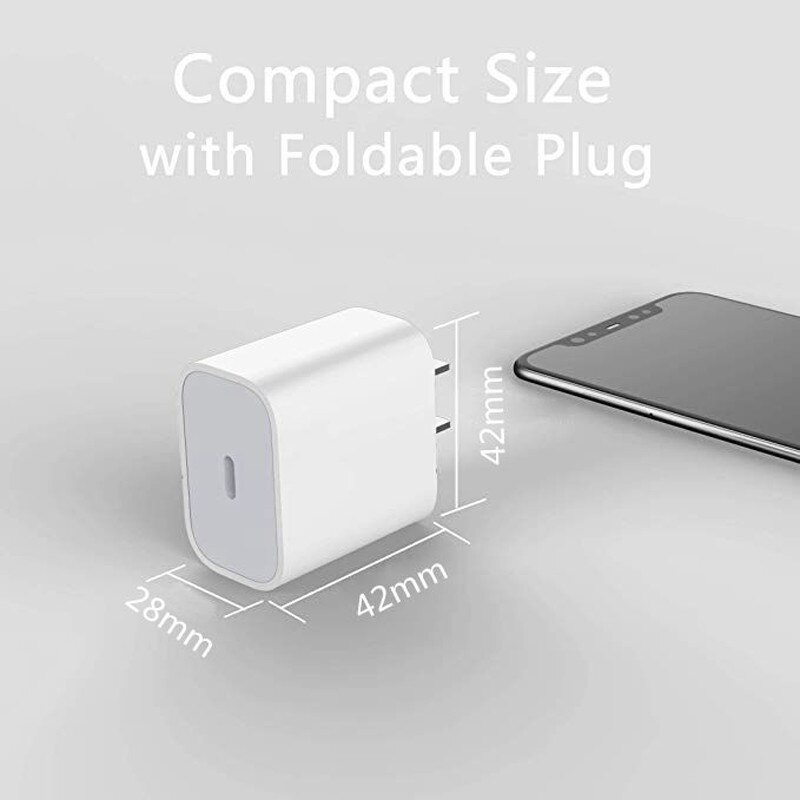 Chargeur Original 20W pour iPhone 12 Pro Max, Mini adaptateur d'alimentation USB type-c QC4.0, avec câble 2M 11 XS